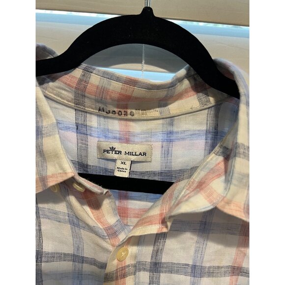 Peter Millar 100% Linen Long Sleeve Button Up Shirt - Size -‎ XL - Picture 2 of 4